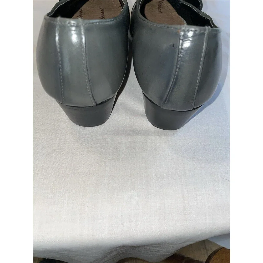 D’italo By Globe Men’s Dress Loafers Size 9.5 M Gray Leather Formal Business